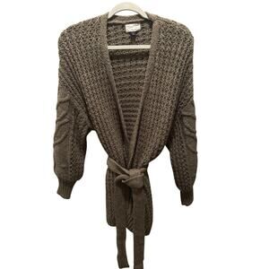 Universal Thread Open-Front Cardigan Sweater With Tie size Large Green